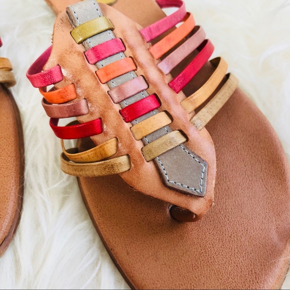 NICKELS SOFT VINTAGE LEATHER SANDALS BRAZIL 7 - Picture 2 of 8